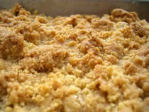 Crumble aux pommes et chocolat